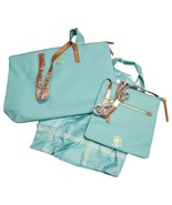 Set of 3 Joy Mangano Crossbody Bag, Tote Bag &amp; Handbag Womens Teal Leath... - $1,040.02 MXN