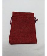 Red Linen Dnd RPG Dice Bag 5&quot; X 7&quot; - $12.35