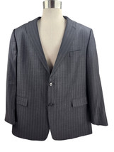 Hart Schaffner Marx Gold Trumpeter 48R Blue On Gray Pinstripe XL Suit Coat - £8.51 GBP