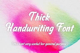 Thick Handwriting Font | Handwriting Font | kids Font | thick Font | Best Font   - £7.92 GBP