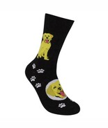 Yellow Labrador Golden Retriever Novelty Crew Socks Funatic - $18.99 CAD
