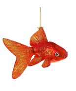 GOLDFISH ORNAMENT 5&quot; Glass Beautiful Detailed Orange Gold Fish Christmas... - $19.95