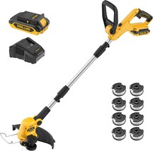 Cordless String Trimmer And Edger,12 Inch 20V Weed Wacker Battery Operated Lawn - £58.15 GBP