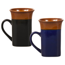 Square Two-Tone Flared-Rim Stoneware Mugs To Choose , 14-oz. - £11.74 GBP