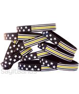 Set of FLAG Thin YELLOW GOLD Wristbands Lot Dispatchers Security Stars &amp;... - $9.78+