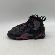 Nike Air Jordan True Flight Girls Black Pink Lace Up Sneaker Shoes Size 12 C - £23.67 GBP