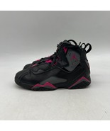 Nike Air Jordan True Flight Girls Black Pink Lace Up Sneaker Shoes Size ... - £23.70 GBP