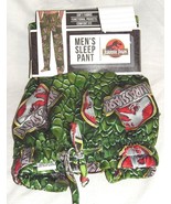 Men&#39;s Sleep Pants Size Small Jurassic Park Lounge Pajamas Green NEW T-Re... - £15.51 GBP