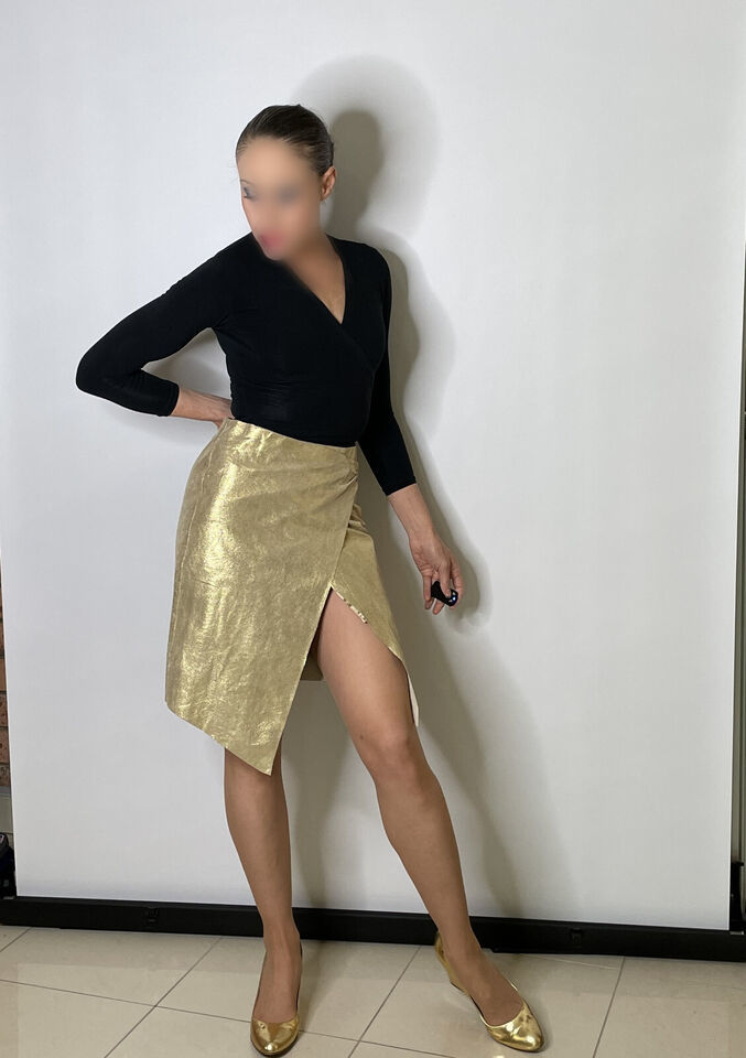 Gold Leather High Split Skirt Faux Wrap Skirt and 50 similar items