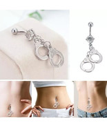 Belly Handcuffs Button Bar Ring Sexy Chain Kinky Bondage Body Piercing N... - $21.67 CAD