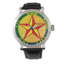 Art Deco Witch Magic Pentagram Vintage-Style Leather Band Watch - Men&#39;s - £40.20 GBP
