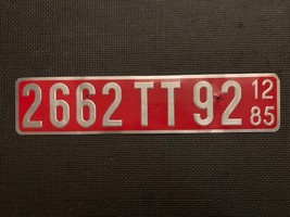 Vintage 1985 PARIS FRANCE Car LICENSE PLATE Used Collectible Europe - $1,211.59 MXN