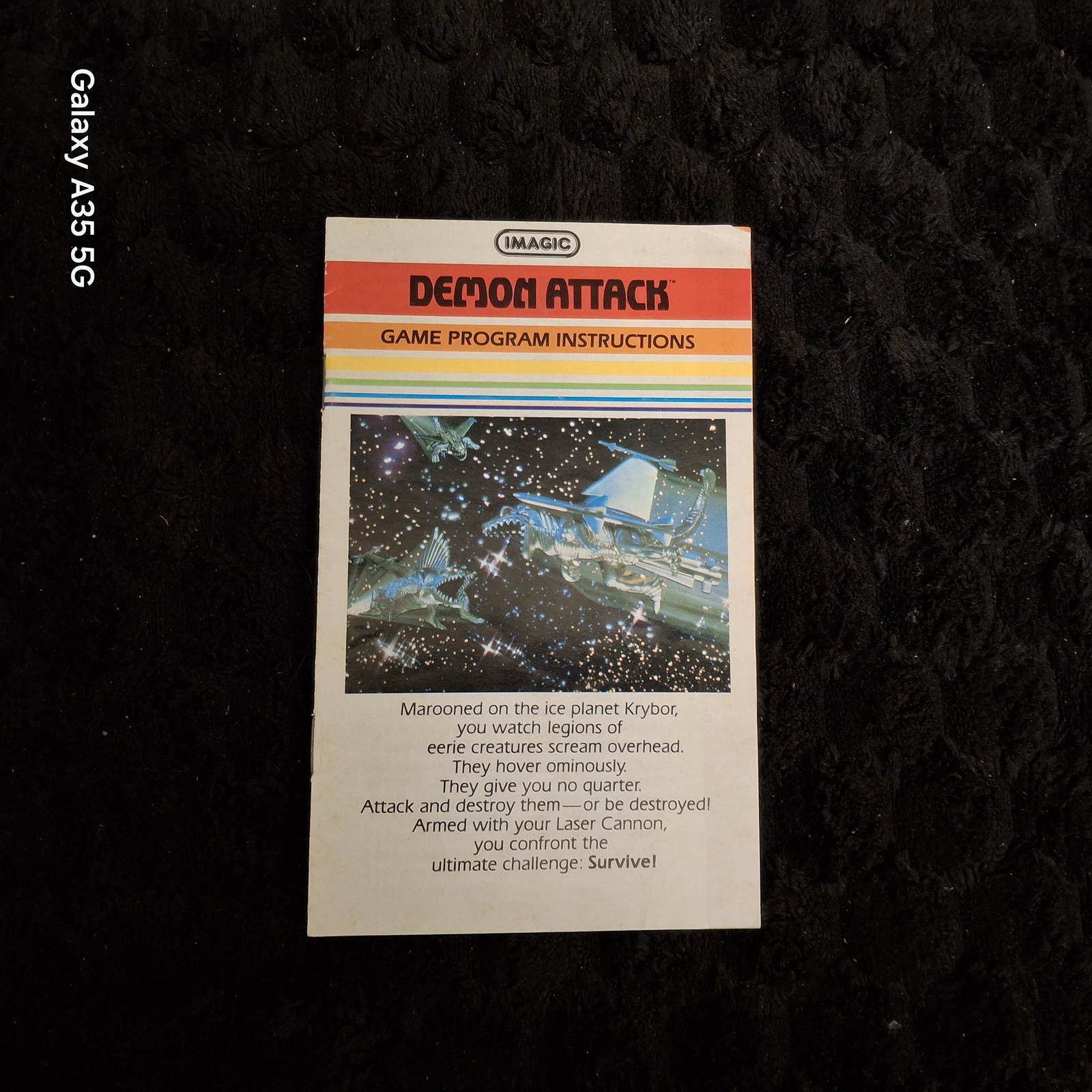 Atari 2600 Demon attack game manual in great shape  - $5.00