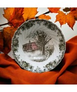 Vintage Friendly Village Autumn Mists Round Serving Bowl 8-1/2&quot; Johnson ... - £15.56 GBP