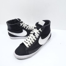 Nike Blazer Mid Women Size 9 Mesh Black White Sneakers 579956-002 - £35.57 GBP