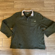 Woolrich Green 1/4 Quarter Button Up Pullover Army Green Sweater Jacket XL - $560.63 MXN
