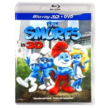 The Smurfs (3D &amp; 2D Blu-ray Disc, 2011, Widescreen, *Missing DVD) Like New !  - £6.08 GBP