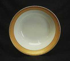 Alpine Cuisine 9&quot; Vegetable Bowl Gold Geometric Designs Fine Porcelain Germany - £23.64 GBP