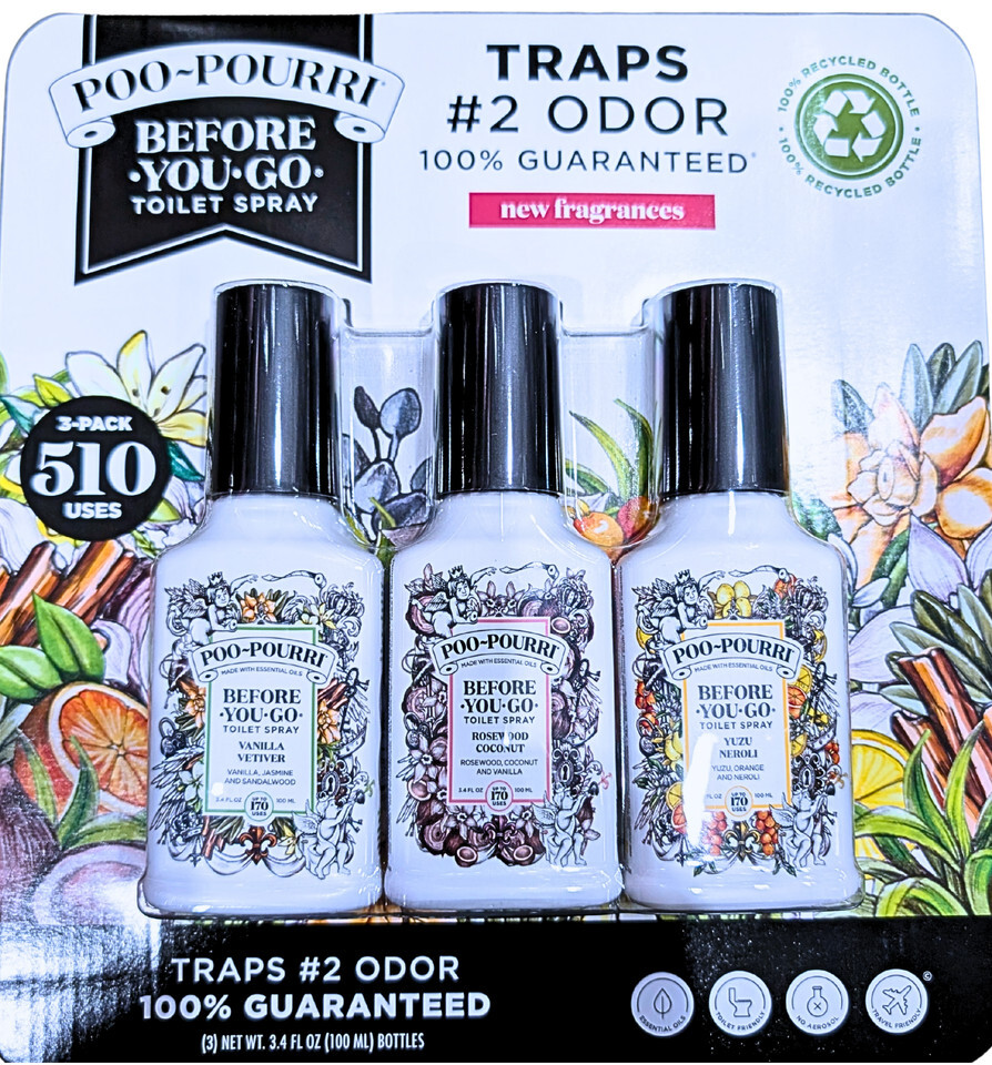 Poo-Pourri Before You Go Toilet Spray Variety Pack 3x3.4 Ounce Bottles - $26.81