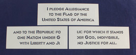 3 Piece Pledge Of Allegiance Stencil Set-14 mil Mylar Painting/Crafts - $43.19