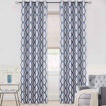 Driftaway Mason Thermal Blackout Grommet Window Curtains Geometric Trellis - £46.93 GBP