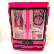 Mattel Barbie Pink Wardrobe Closet Storage Plastic Carrying Case 12.5x10 Inch - £14.82 GBP
