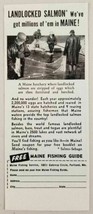 1955 Print Ad Maine Fishing Service Landlocked Salmon Portland,ME - £7.11 GBP