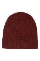 NWT Allsaints Embroidered Script Logo Beanie In Charred Red All Saints - $12.86