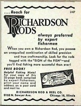 1948 Print Ad Richardson Fishing Rods Made in Chicago,IL - $8.24
