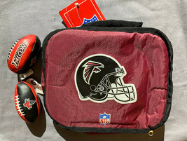 Atlanta Falcons NFL Soft Sided Lunch Box with 2 Falcons Hacky Sacks Kick... - $10.84