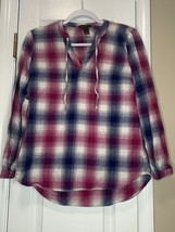 Bit And Bridle Womens S Lightweight Pink Plaid 3/4 Sleeve Tie Horse Shirt - $13.63 CAD