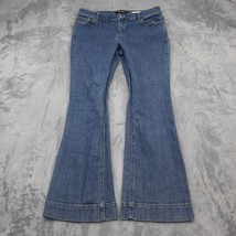 Daisy Fuentes Pants Womens 8P Blue Flared Petite Denim Low Rise Casual Jeans - £19.47 GBP