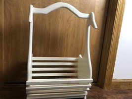 White Wooden Goose Magazine Rack - 22&quot; tall x 15&quot; Wide x 9.5&quot; Deep Country Charm - $25.96