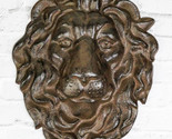 Cast Iron Aslan The King Of The Jungle Regal Lion Head Wall Plaque Figurine - $35.99