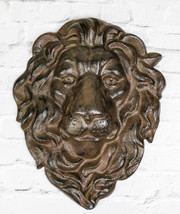 Cast Iron Aslan The King Of The Jungle Regal Lion Head Wall Plaque Figurine - £28.76 GBP