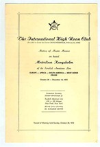 International High Noon Club Meeting of Master Masons 1972 Motorliner Ku... - $54.39