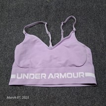 Under Armour Compression Sports Bra Women Size Medium Lavender Purple Wi... - $21.87 CAD