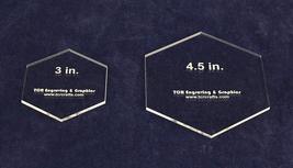 2 Pc Actual Size Hexagon Set -3&quot; and 4.5&quot;- 1/8&quot; Thick - £11.00 GBP