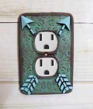 Indian Turquoise Crossed Arrows Friendship Wall Double Receptacle Plates Set - £19.95 GBP