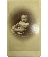 Antique CDV Photo 1860s Beautiful Baby Picture Victorian Infant Child MA... - £14.87 GBP