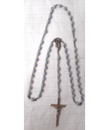 Crucifix Cross Catholic Rosary 18 1/2 INRI Italy Blue Beaded Decades Met... - £15.68 GBP