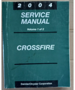 2004 CHRYSLER MOPAR CROSSFIRE Service Shop Repair  Manual Volume 1 ONLY - $29.99