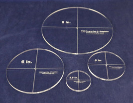 4 piece Circle Set Quilting Templates - 1/4 Inch Acrylic-Clear - $40.84