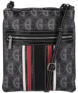 Giani Bernini Dasher Center Strap Signature Crossbody Black/Multi - $583.59 MXN
