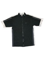 Vintage Nike Air Full Zip Warmup Short Sleeve Track Jacket Black Sz L Wh... - £37.52 GBP