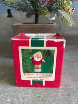 Hallmark Keepsake Christmas Ornament Santa Claus Tipping the Scales 1986 Vintage - $6.64