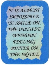 It Is Almost Impossible To Smile On The Outside 3&quot; x 4&quot; Love Note Inspir... - $3.99