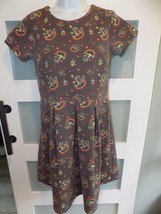 MATILDA JANE Maja Ponte Brown Floral SS Stretch Midi Dress Size M Women&#39;... - $471.08 MXN