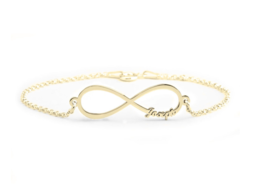 24K Gold Plating Personalized Infinity Name Bracelet - £112.85 GBP