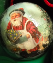Clover Philadelphia Christmas Ornaments Set of Six Ball Papier Mache Sty... - £7.91 GBP